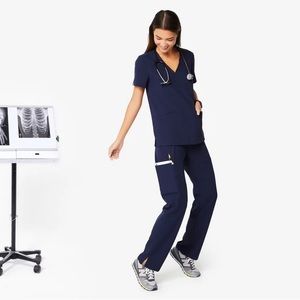 Navy Blue Figs Scrubs